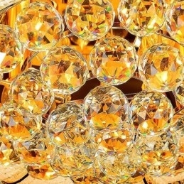 Moderne Enkel, Innfelt Krystalltaklampe Rund