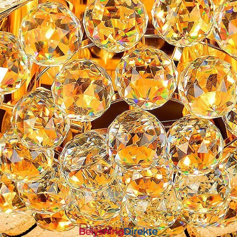 Moderne Enkel, Innfelt Krystalltaklampe Rund