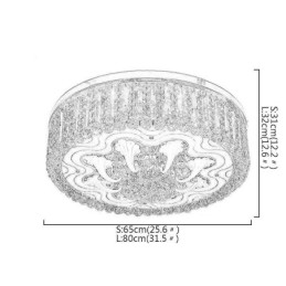 Elegant Innfelt Lampe I Gullkrystall Med Taklampe