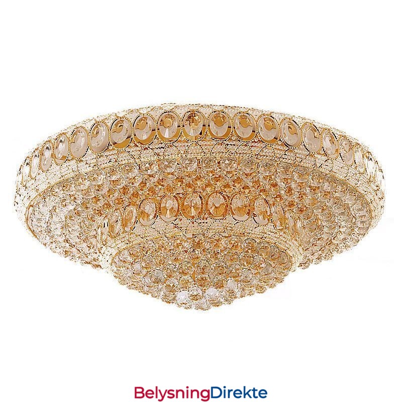 Luksuriøs Krystalltaklampe Europeisk Rund Innfelt Belysning