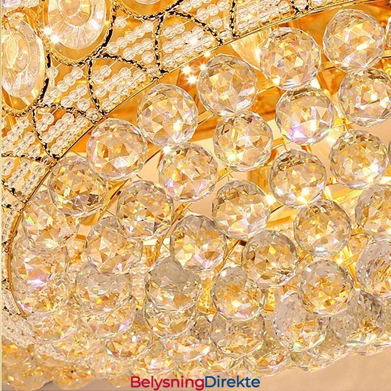 Luksuriøs Krystalltaklampe Europeisk Rund Innfelt Belysning