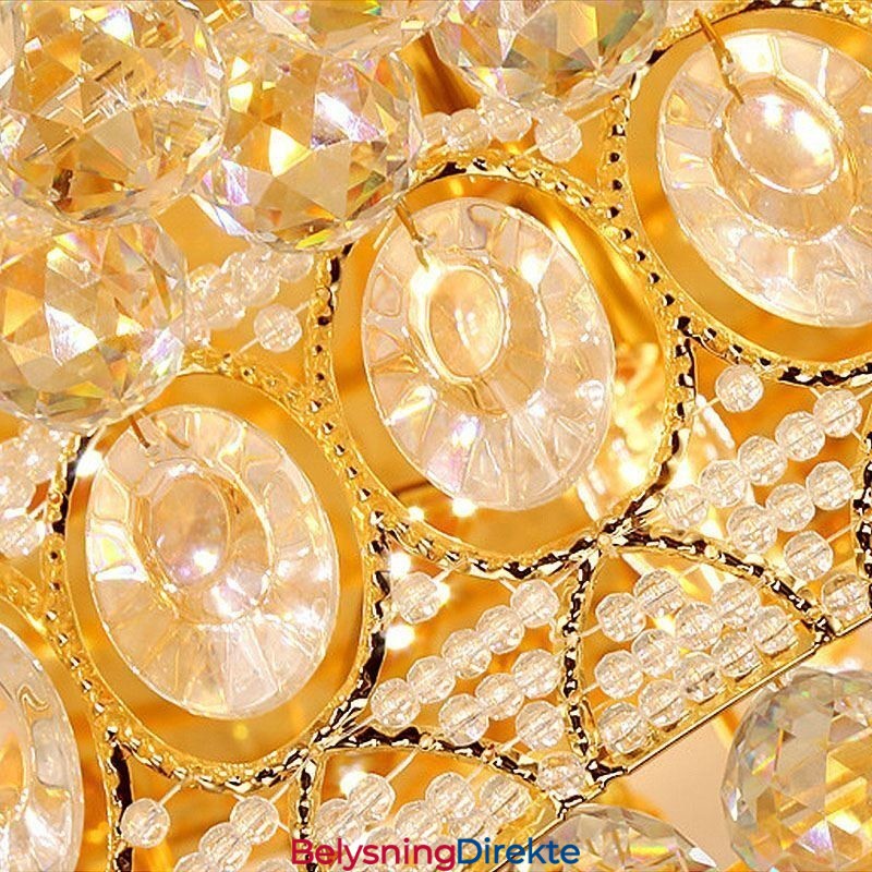 Luksuriøs Krystalltaklampe Europeisk Rund Innfelt Belysning