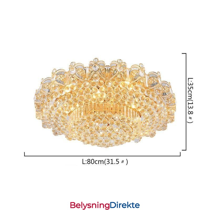 Europeisk Krystalltaklampe Med Innfelt Montering