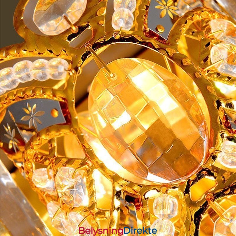 Europeisk Krystalltaklampe Med Innfelt Montering