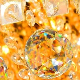 Europeisk Krystalltaklampe Med Innfelt Montering