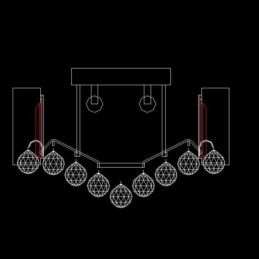 Europeisk Krystalltaklampe Med Innfelt Montering