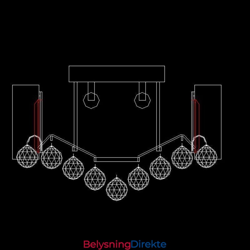 Europeisk Krystalltaklampe Med Innfelt Montering
