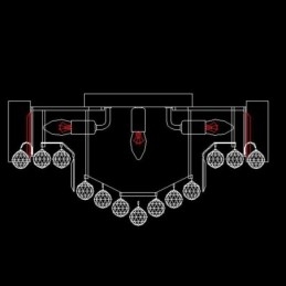 Europeisk Krystalltaklampe Med Innfelt Montering