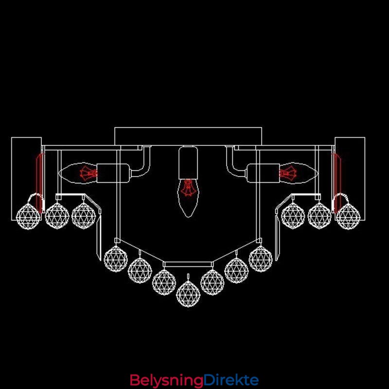 Europeisk Krystalltaklampe Med Innfelt Montering