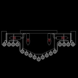 Europeisk Krystalltaklampe Med Innfelt Montering
