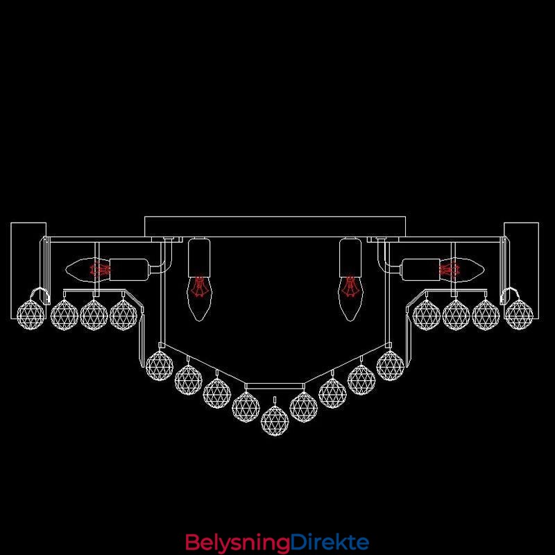 Europeisk Krystalltaklampe Med Innfelt Montering