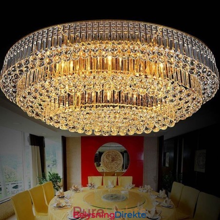 Krystalltaklampe Med Innfelt Montering, Europeisk Oval Lampe