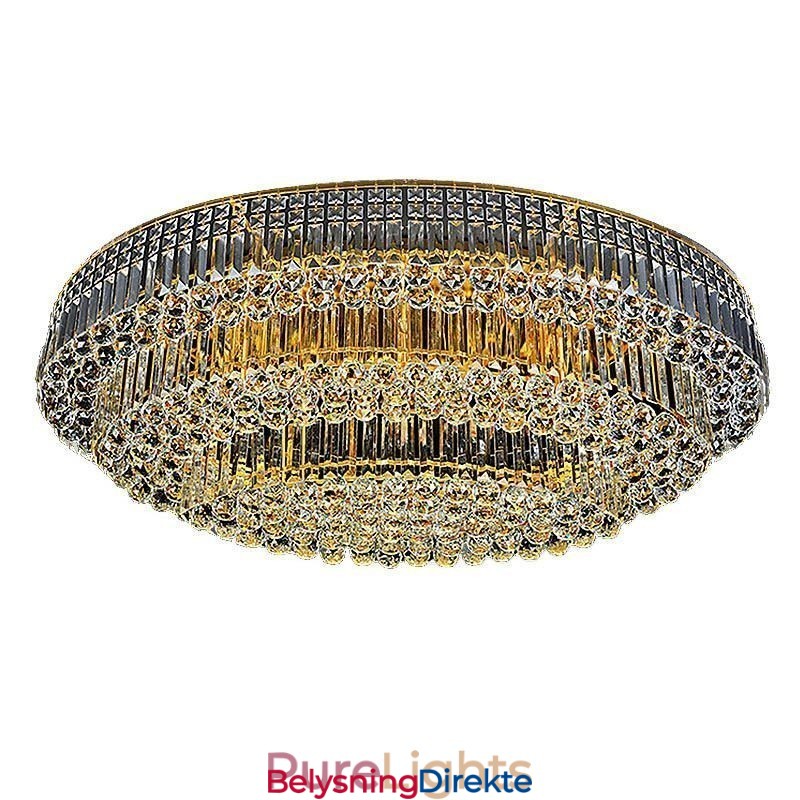 Krystalltaklampe Med Innfelt Montering, Europeisk Oval Lampe