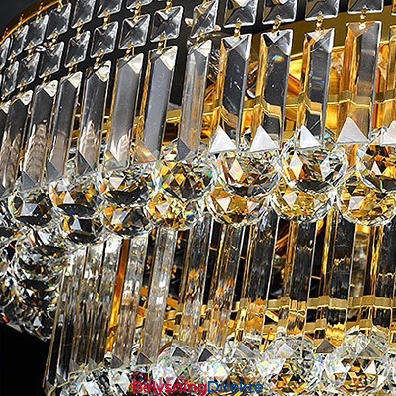 Krystalltaklampe Med Innfelt Montering, Europeisk Oval Lampe