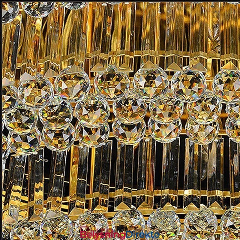 Krystalltaklampe Med Innfelt Montering, Europeisk Oval Lampe