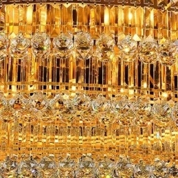 Krystalltaklampe Med Innfelt Montering, Europeisk Oval Lampe