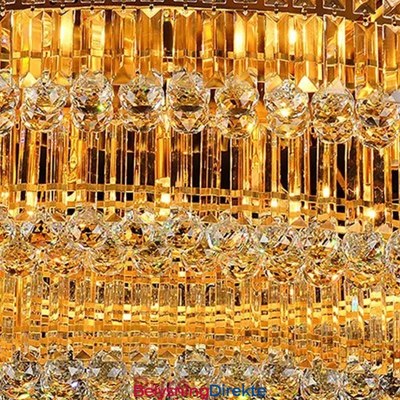 Krystalltaklampe Med Innfelt Montering, Europeisk Oval Lampe