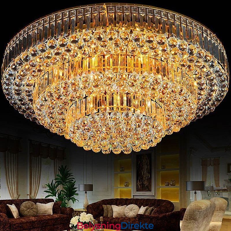 Innfelt Krystalltaklampe Europeisk Rund Belysning