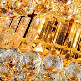 Innfelt Krystalltaklampe Europeisk Rund Belysning