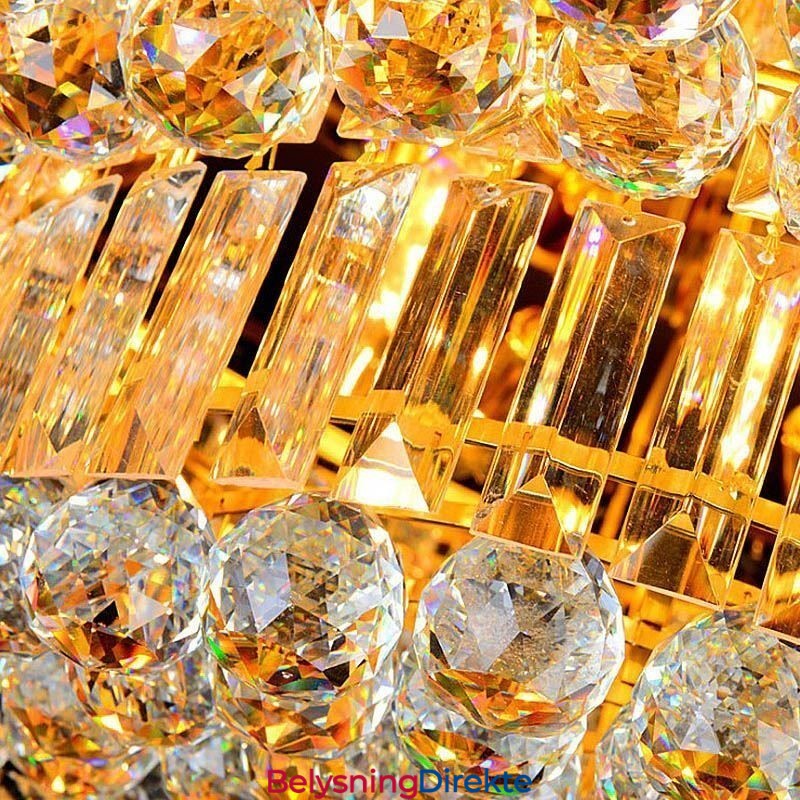 Innfelt Krystalltaklampe Europeisk Rund Belysning