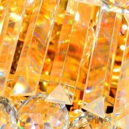 Innfelt Krystalltaklampe Europeisk Rund Belysning