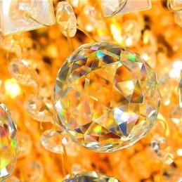 Innfelt Krystalltaklampe Europeisk Rund Belysning