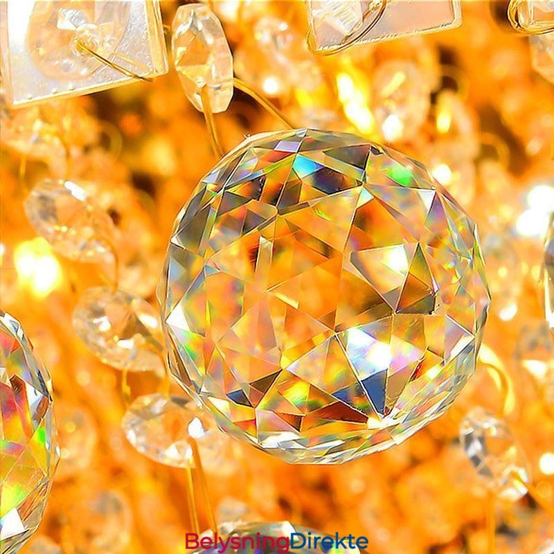 Innfelt Krystalltaklampe Europeisk Rund Belysning