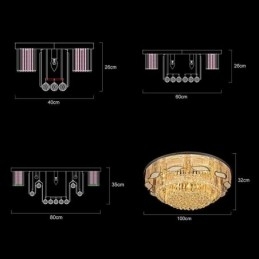 Krystall Taklampe Moderne Enkel Rund Innfelt Lampe