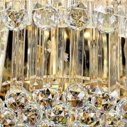 Krystall Taklampe Moderne Enkel Rund Innfelt Lampe