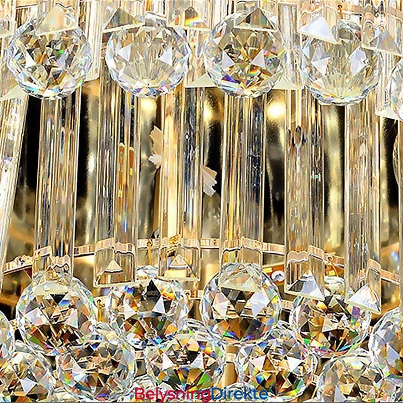 Krystall Taklampe Moderne Enkel Rund Innfelt Lampe