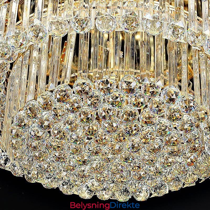 Krystall Taklampe Moderne Enkel Rund Innfelt Lampe