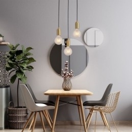 Nordisk Messing 3 Anhengslampe I Klyngeform, Kreativ Minimalistisk Lampe