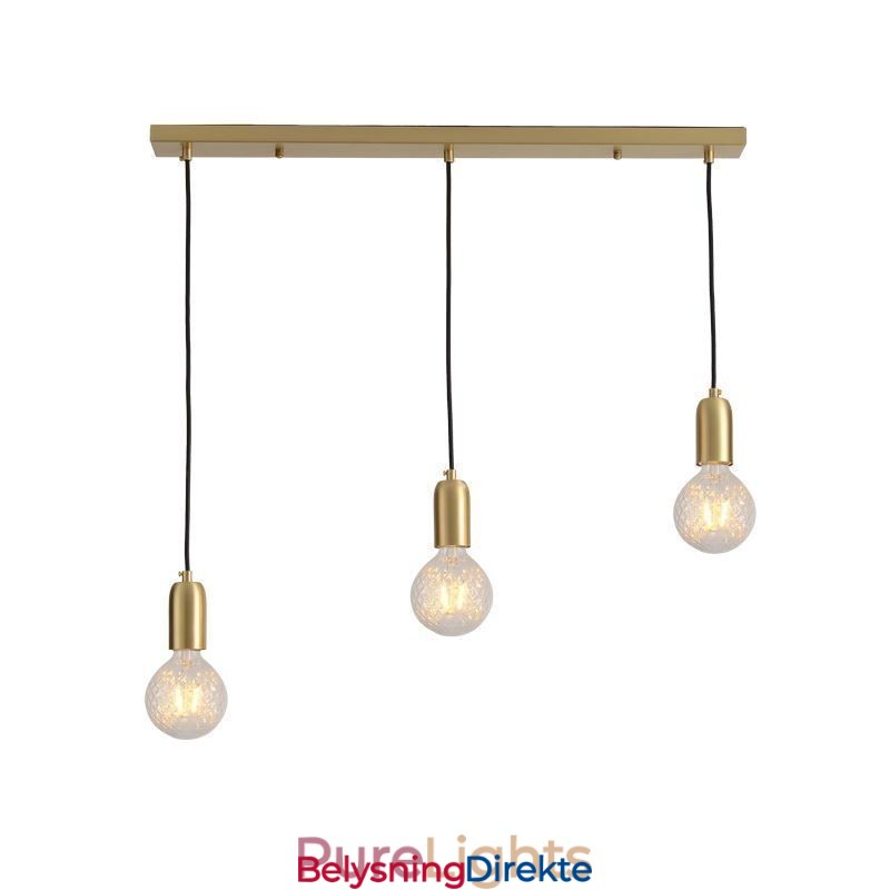 Nordisk Messing 3 Anhengslampe I Klyngeform, Kreativ Minimalistisk Lampe