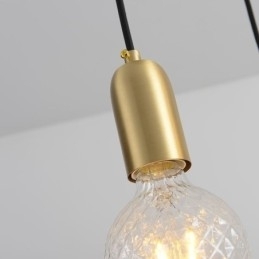 Nordisk Messing 3 Anhengslampe I Klyngeform, Kreativ Minimalistisk Lampe