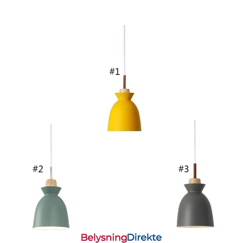 Nordisk Enkel Macaron-Anhengslampe I Jern Arti Med Tre Lys