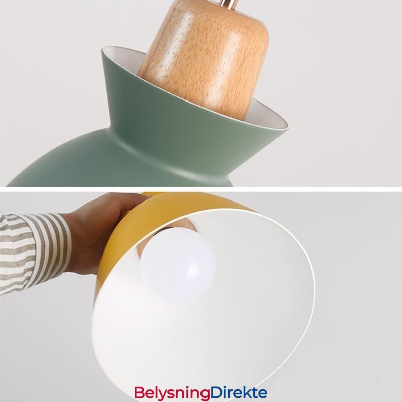 Nordisk Enkel Macaron-Anhengslampe I Jern Arti Med Tre Lys