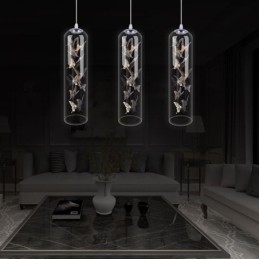 Glass Pendellampe Kreativ Nordisk Sylinderlampe Sommerfugllampe