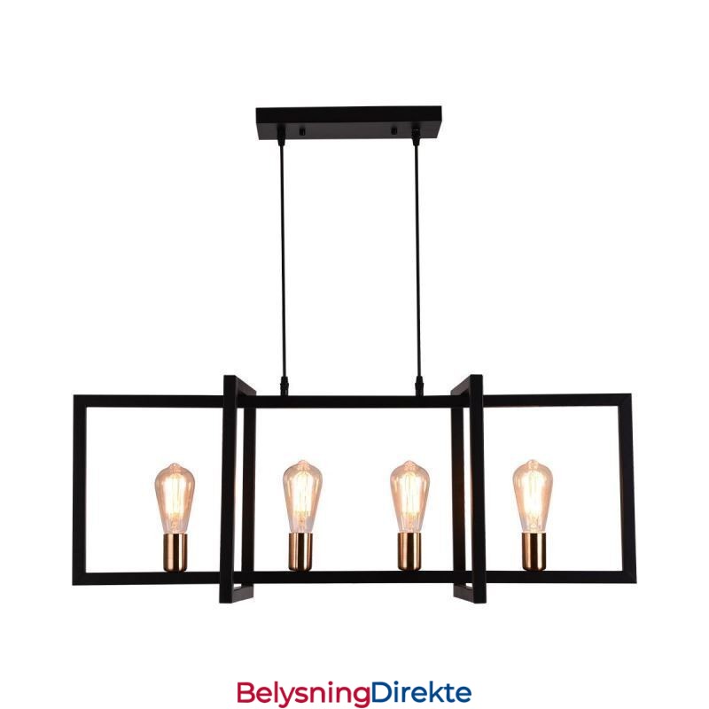 4-Lyss Pendellampe I Industriell Stil Lightingway