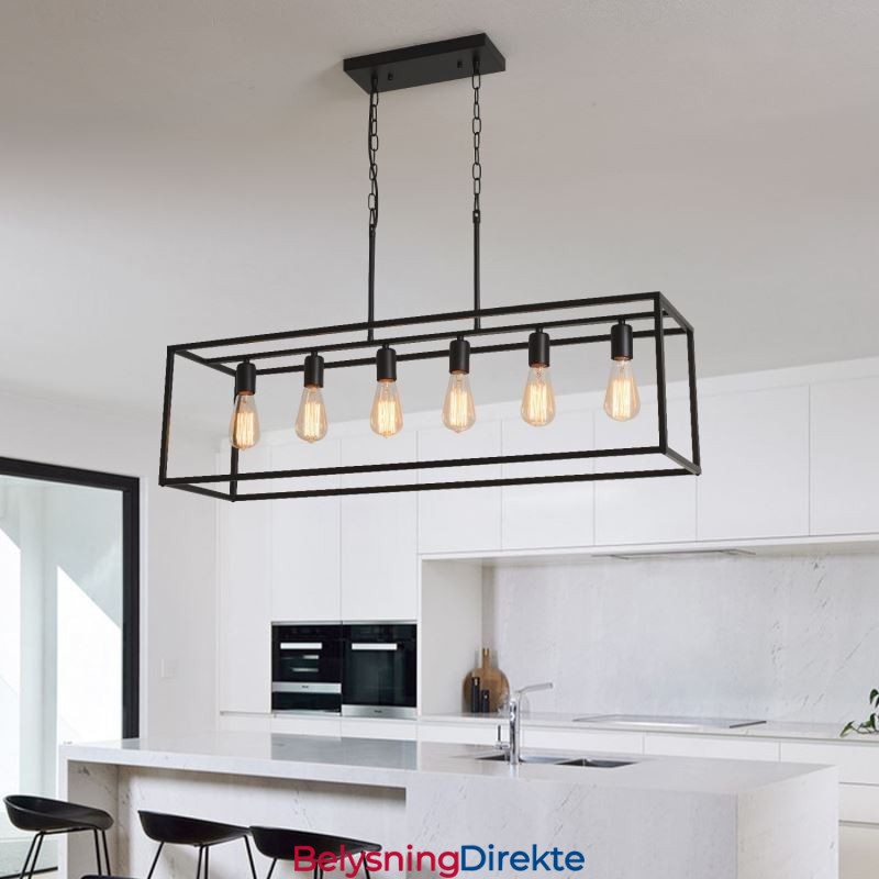 Pendellampe I Landlig Stil, Øystil, 6 Lys