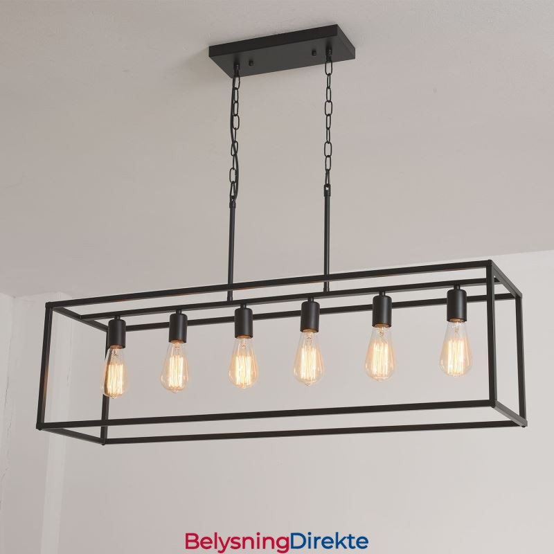 Pendellampe I Landlig Stil, Øystil, 6 Lys