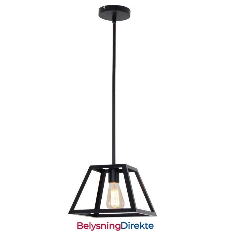 Rustikk Gårdshusformet Pendellampe Industriell Mini Metalltaklampe Trapesformet Øy