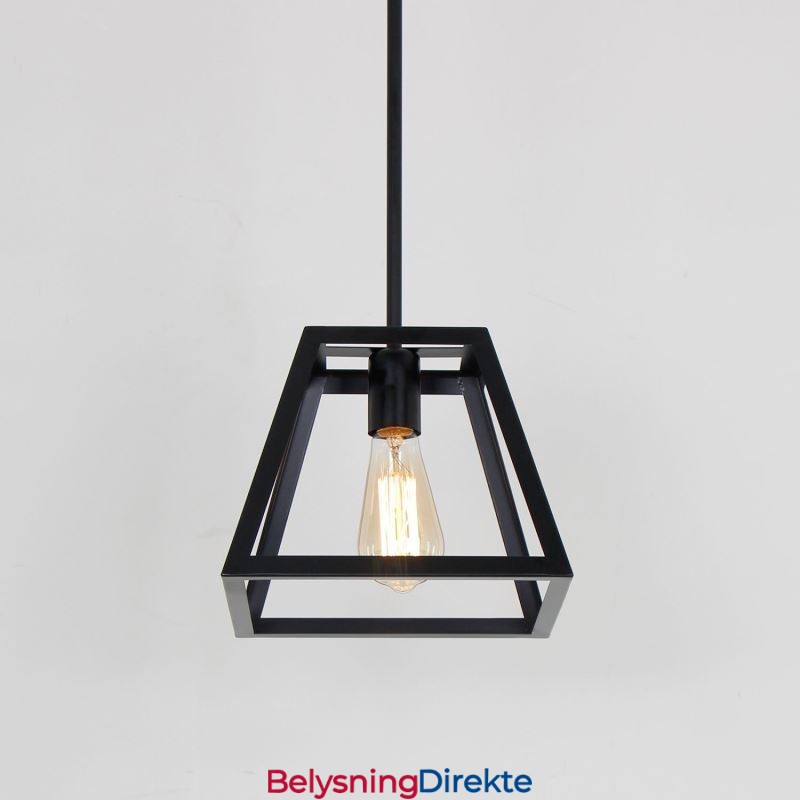 Rustikk Gårdshusformet Pendellampe Industriell Mini Metalltaklampe Trapesformet Øy