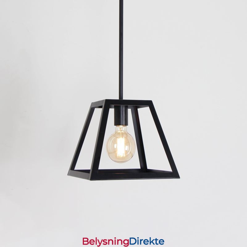 Rustikk Gårdshusformet Pendellampe Industriell Mini Metalltaklampe Trapesformet Øy