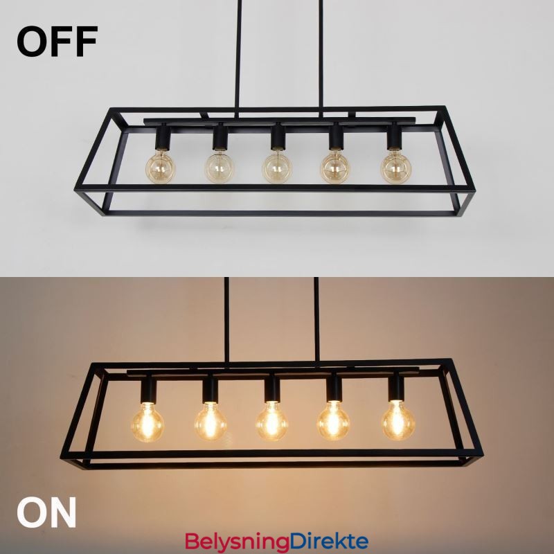 Industriell Metall Pendellampe Trapesformet Hengende Taklampe