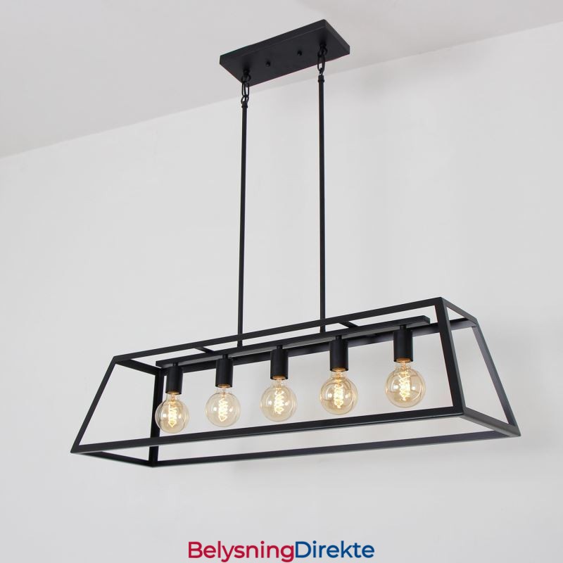 Industriell Metall Pendellampe Trapesformet Hengende Taklampe