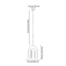 Slottformet Pendellampe Moderne Blå Og Hvit Fargelampe