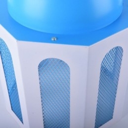 Slottformet Pendellampe Moderne Blå Og Hvit Fargelampe