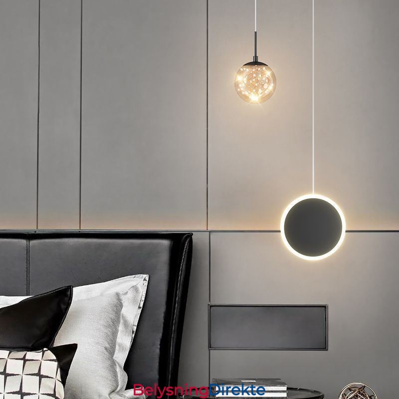 Rund Ringformet Pendellampe, Moderne Kuleformet Hengelampe