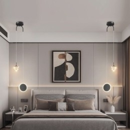 Rund Ringformet Pendellampe, Moderne Kuleformet Hengelampe