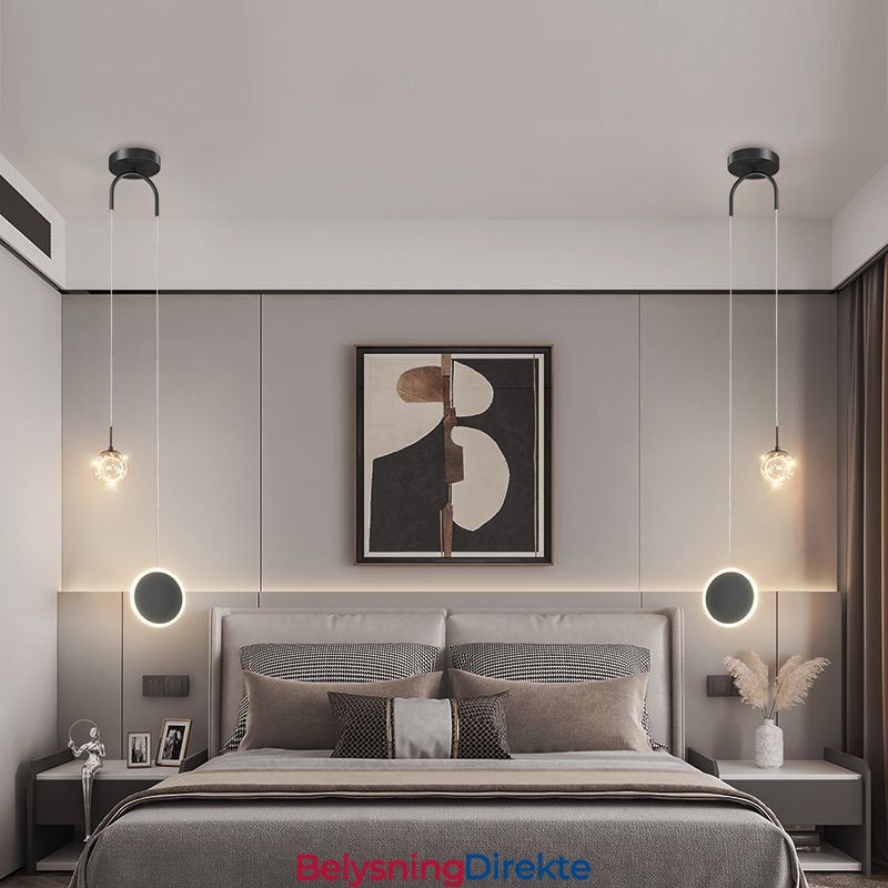 Rund Ringformet Pendellampe, Moderne Kuleformet Hengelampe